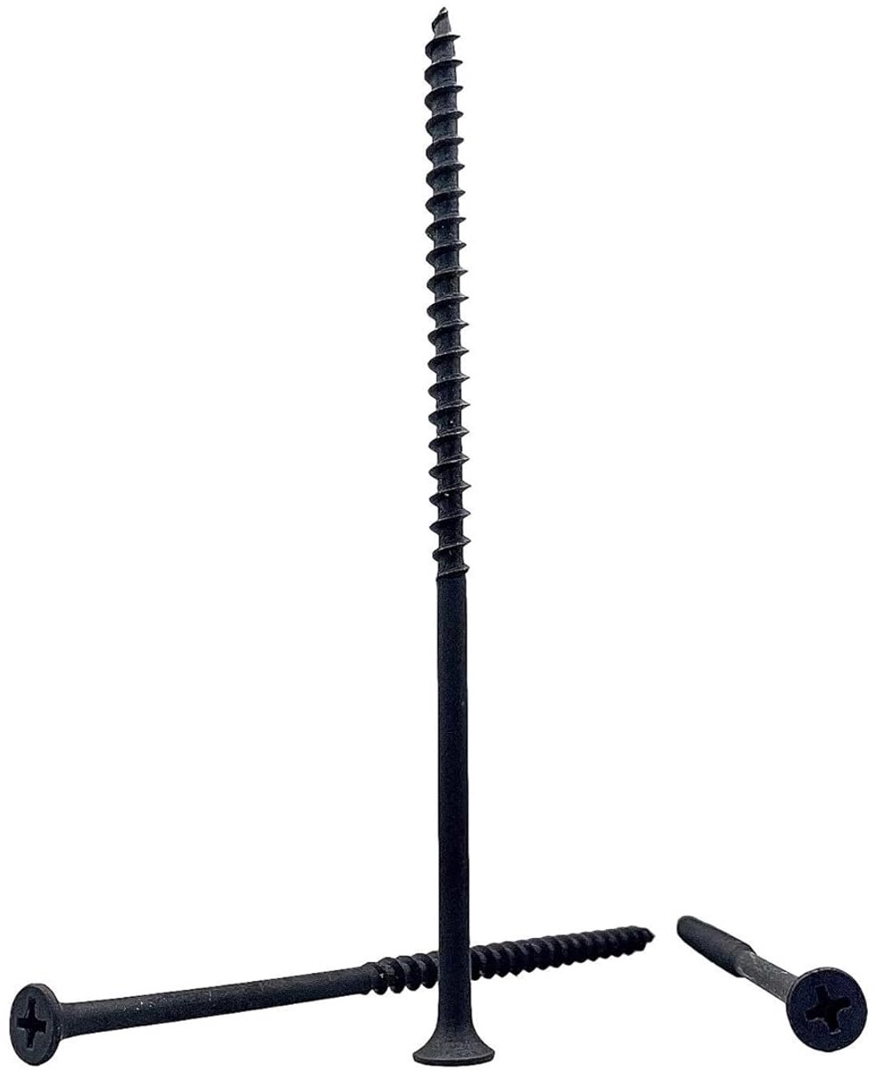 Verpakking van 50 stuks) Zwart fosfaat koolstofstaal 4,8 x 130 mm houten schroeven, Phillips Bugle Head, spaanplaatbevestigingsmiddelen (50, 4,8 x 130 mm)