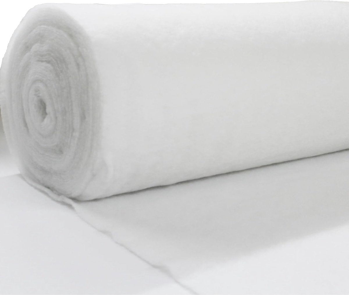 Microvezelwatten 60 g/m², 160 cm breed, Napa microvezel, zacht en dun voor knutselen, pluche dieren, kussens, kussens en dekbedden (wit, 2 meter)