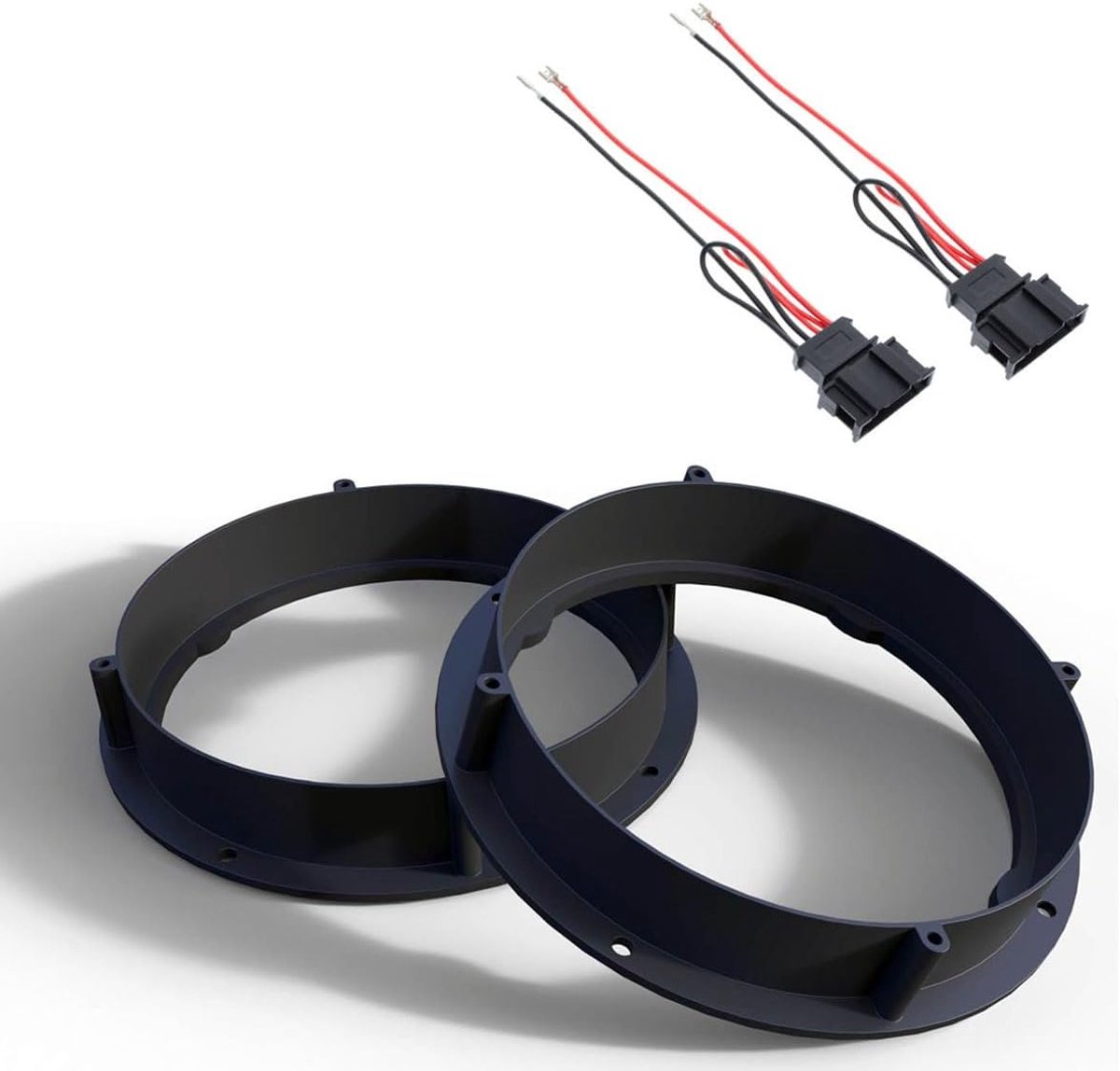 Luidsprekerringen, A416 set inclusief kabel voor VW Golf 7, VW Golf 6, VW Polo VW Lupo VW Passat VW UP VW Touran Beetle SEAT Leon MII Skoda Fabia Skoda Roomster 165 mm luidsprekeradapter