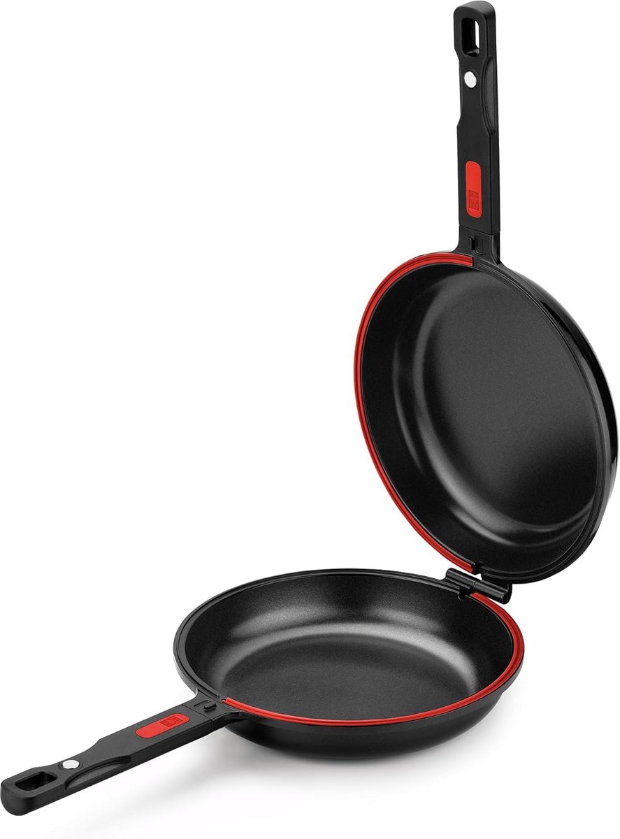 Dupla Premiere dubbele pan van gegoten aluminium met antiaanbaklaag, geschikt voor alle warmtebronnen, inclusief inductie 26 cm [exclusief bij Amazon]