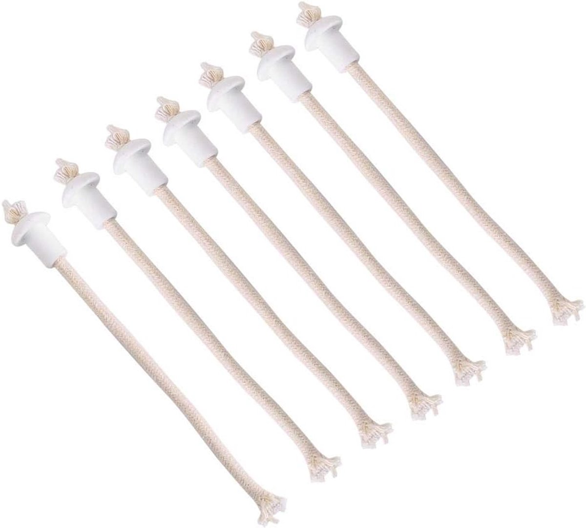 Wick, 7 stuks Light Wick 18,5 cm, katoen materiaal, voor oliekaars, wijnfles, lantaarn, glasvezel, romantische avond