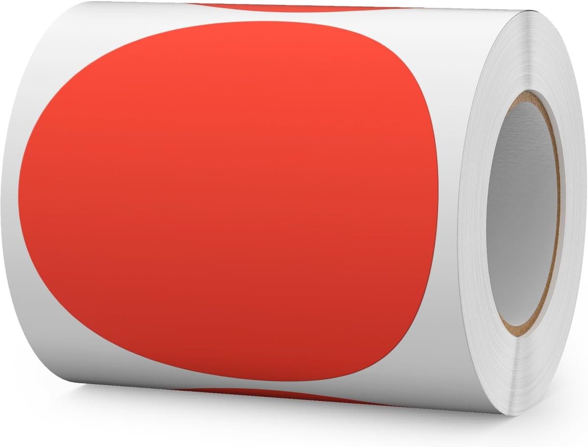 Ronde zelfklevende labels 100mm - waterdicht vinyl - 300 stuks voor opslag en organisatie - ShopVlot