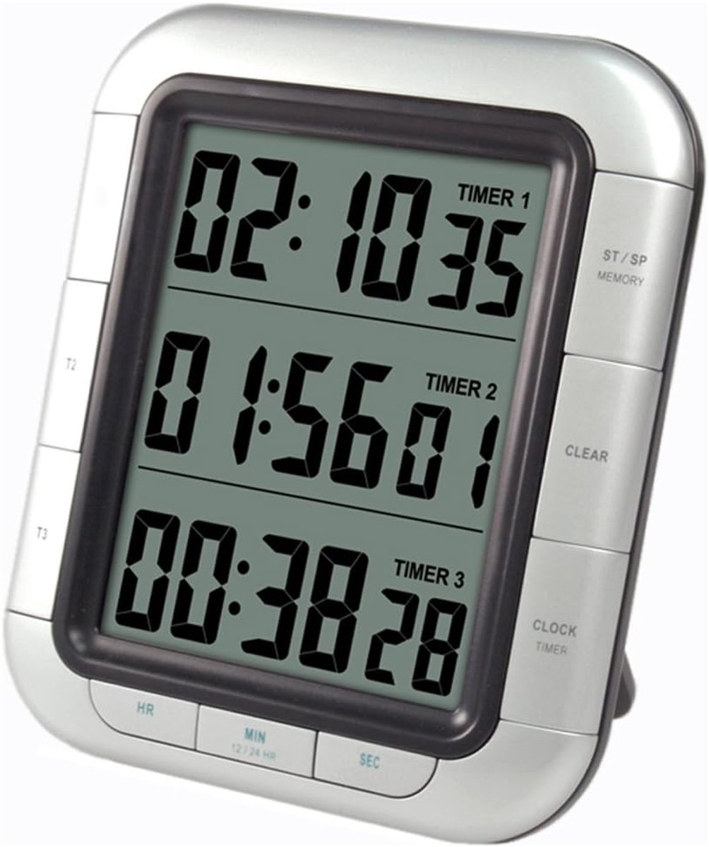 digitale kortetermijnwekker - 3 alarm timers - wandmontage of tafelopstelling - handige countdown timer - ShopVlot