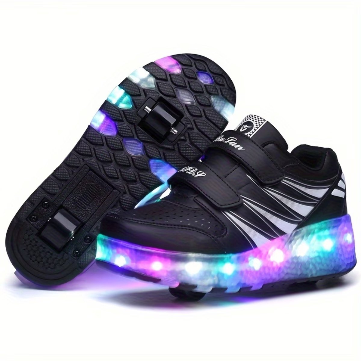 Currero Schoenen Meisjes Met Licht Sneakers Comfortabel Wandelschoenen Casual Kinder Schoenen 34 Zwart