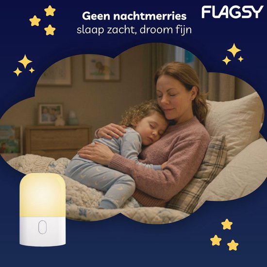 Nachtlampje Stopcontact 2 stuks Dimbaar - LED Dag en Nacht Sensor - Warm Wit voor Baby, Kinderen en Volwassenen - Flagsy van Flagsy — afbeelding 4