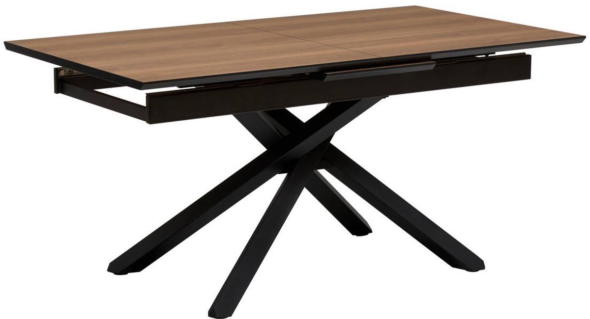 Uitschuifbare eettafel voor 6 personen met houtlook SANDRI