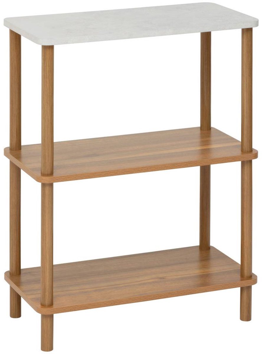 Kast met 3 planken in marmerlook COME