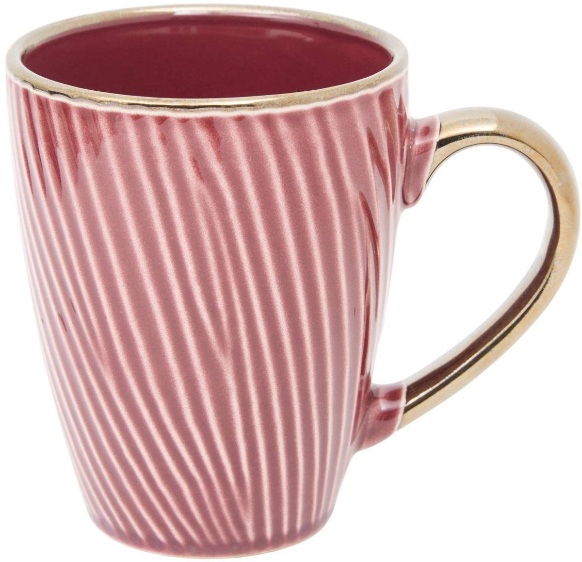Mug à rayures Ella 35cl grenat