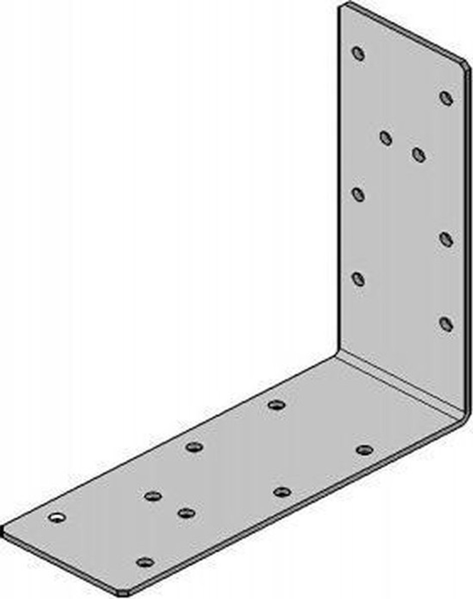 BAT - hoekanker zonder ril / hoekijzer - 55mm x 125mm x 125mm - sendzimir verzinkt (prijs per 25 stuks)