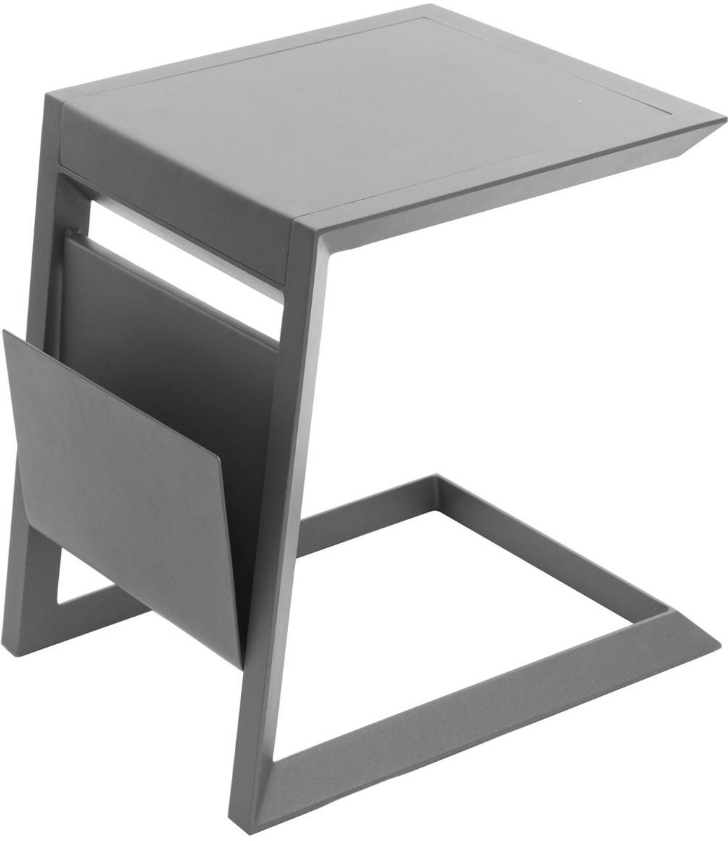 Vierkante bijzettafel van aluminium ALLURE