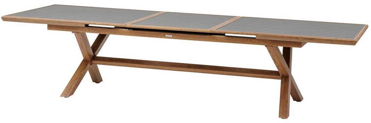 Uitschuifbare tuintafel voor 12 personen van aluminium AXIOME