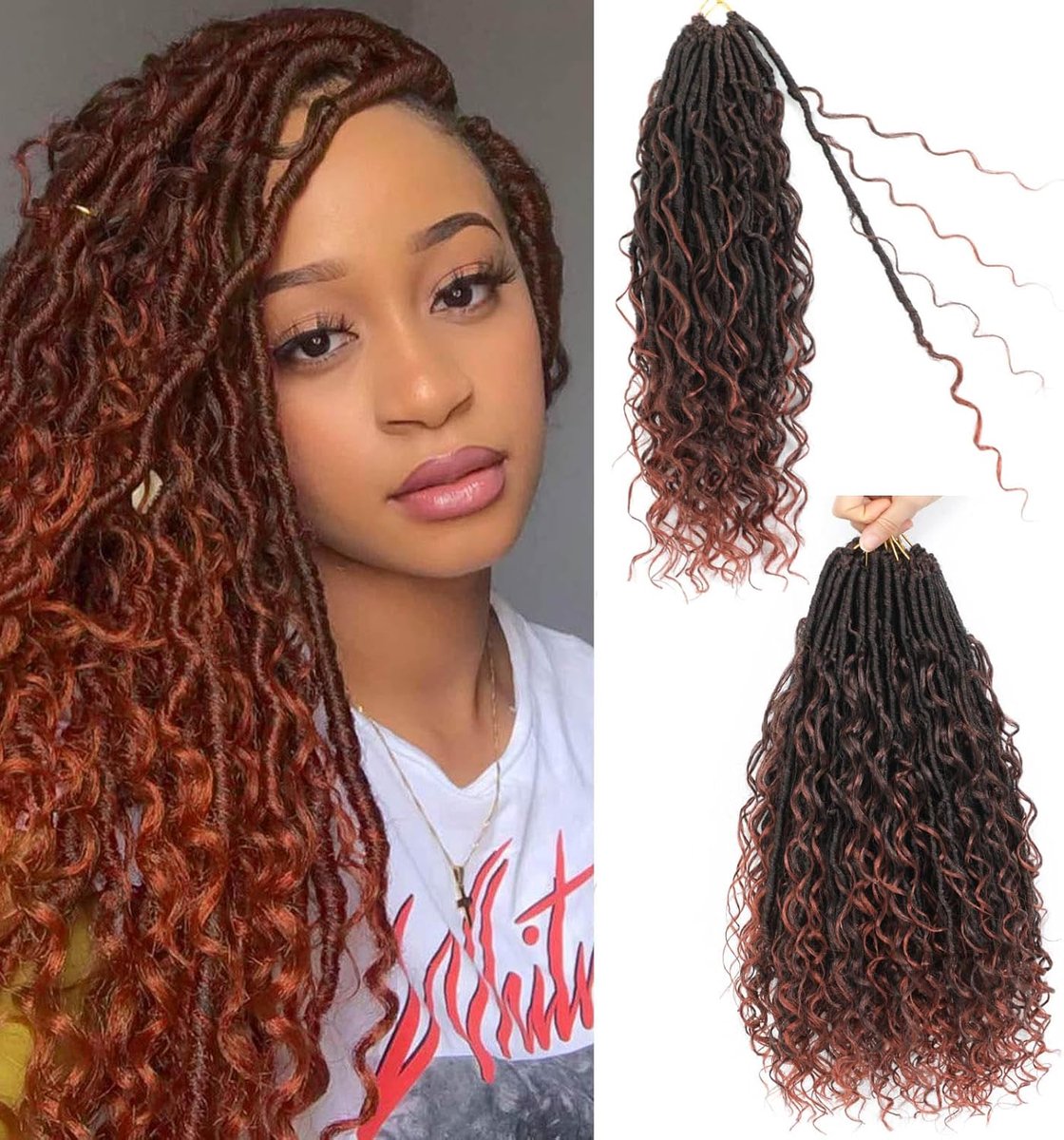 Faux Locs Crochet Hair Extensions 45,72 cm 7 verpakkingen - Boheemse
