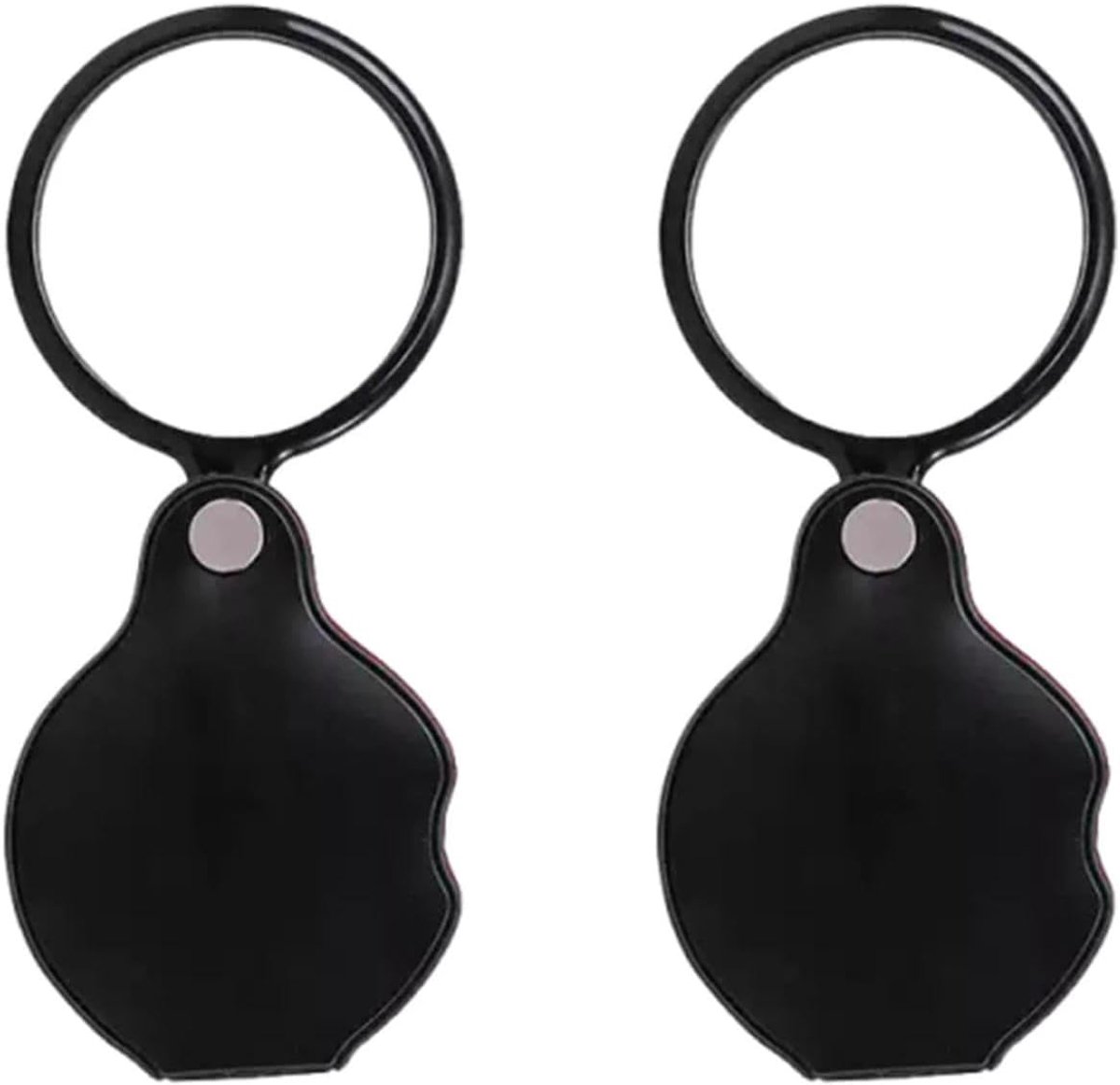 2 Pcs 20 Times Upgraded Mini Pocket Magnifier with Rotating Protective Cover for Reading, Black Portable Magnifier for - ShopVlot