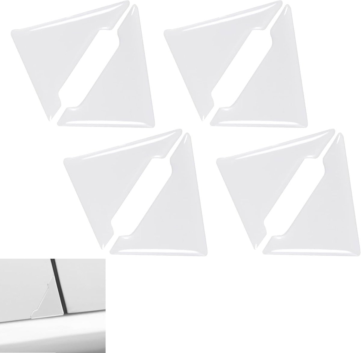 SnelShoppen - 8 Stuks Auto Deurhoek Beschermers Universele Auto Deur Protector Anti Botsing Transparante Hoekbescherming 5.5 cm x 4.5 cm