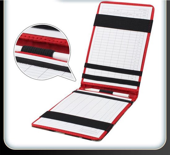 Golf Scorecard Holder - 18 x 11 cm - PU leer krokodillenpatroon - Perfect voor het registreren van scores - ShopVlot van GOLF — afbeelding 2
