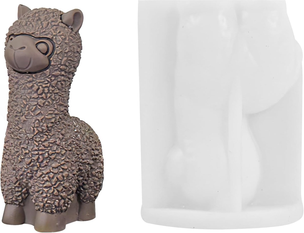 Siliconen Gietvormen Alpaca - DIY Kaarsenhouder - Eenvoudig te Demoulden - Perfect voor Creatieve Projecten - ShopVlot