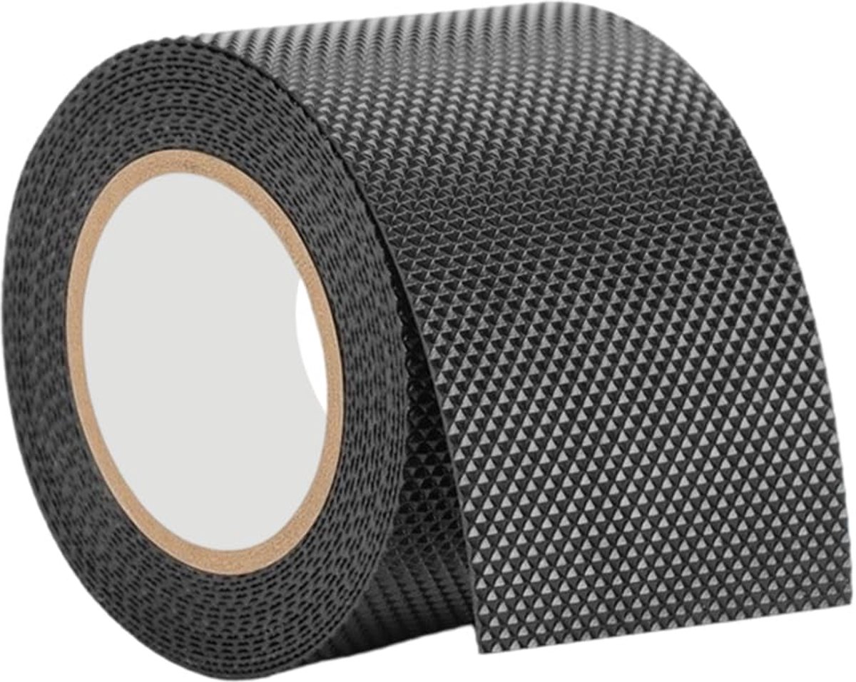 SnelShoppen - Anti-slip Tape, Non-Slip Tape, Zelfklevend, Grip Tape, PVC, 1 Stuk, Handvat Tape, Zwart, 5 cm x 5 m, Grip Tape met Textuur, DIY Plakband