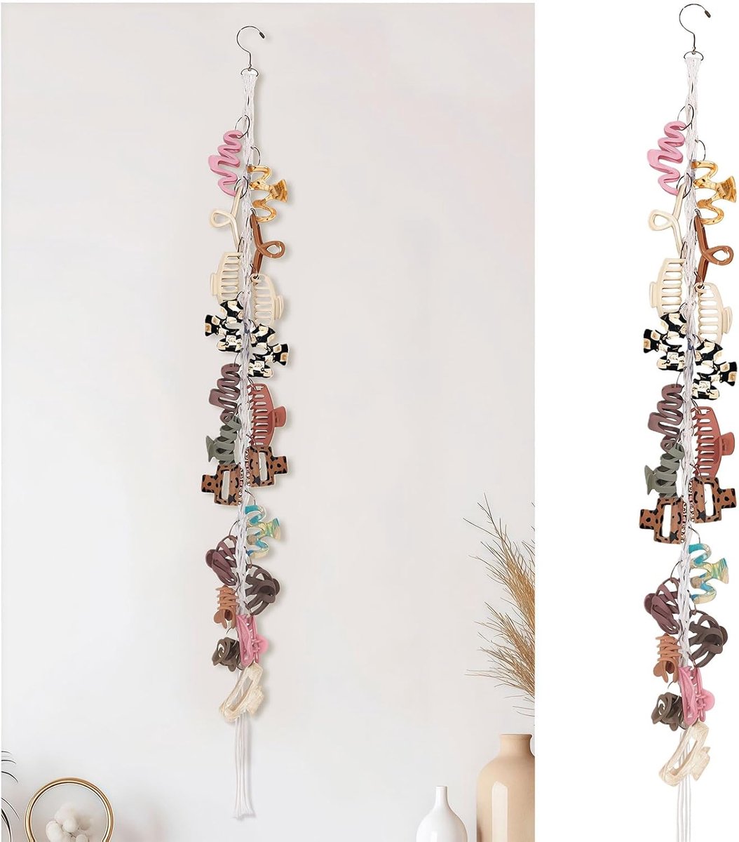 Haarklem Organisator Met Draaihaken - Boheemse Stijl - Hangend Opbergsysteem - Perfect Voor Haaraccessoires - ShopVlot