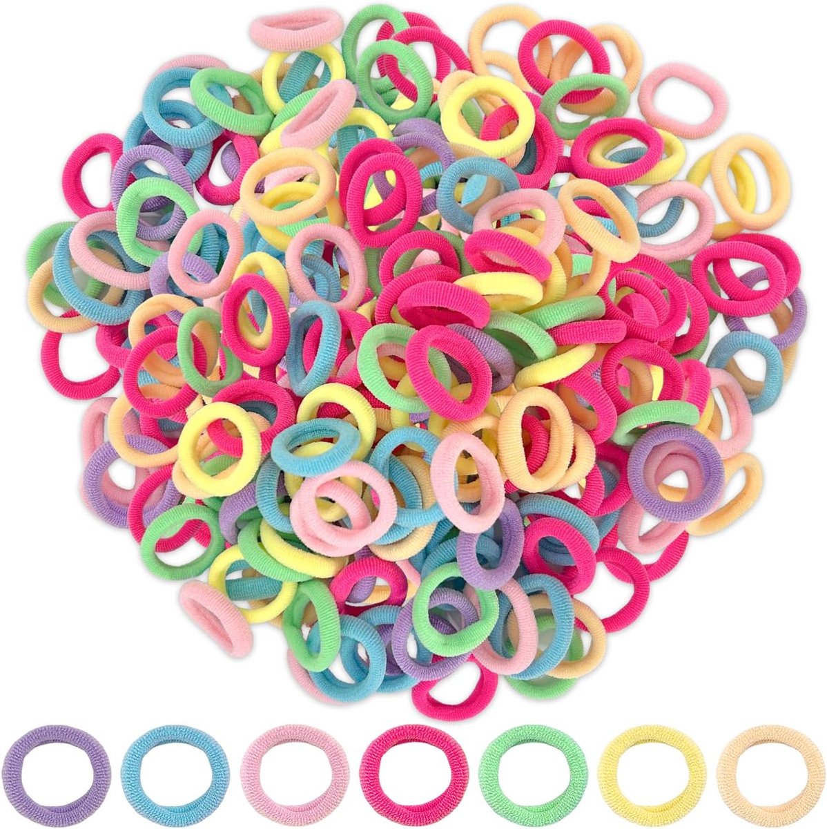IGXX 500 Baby Seamless Cotton Hair Bobbles for Girls - ShopVlot