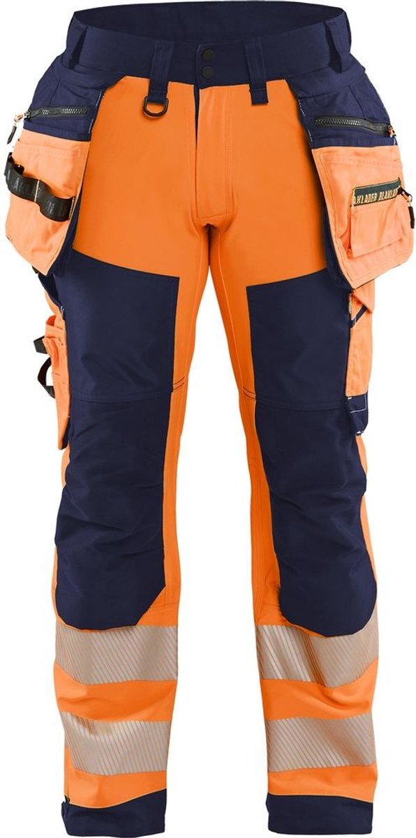 Blaklader 1820-2513 Softshell Werkbroek High Vis - High Vis Oranje/Marineblauw - D92