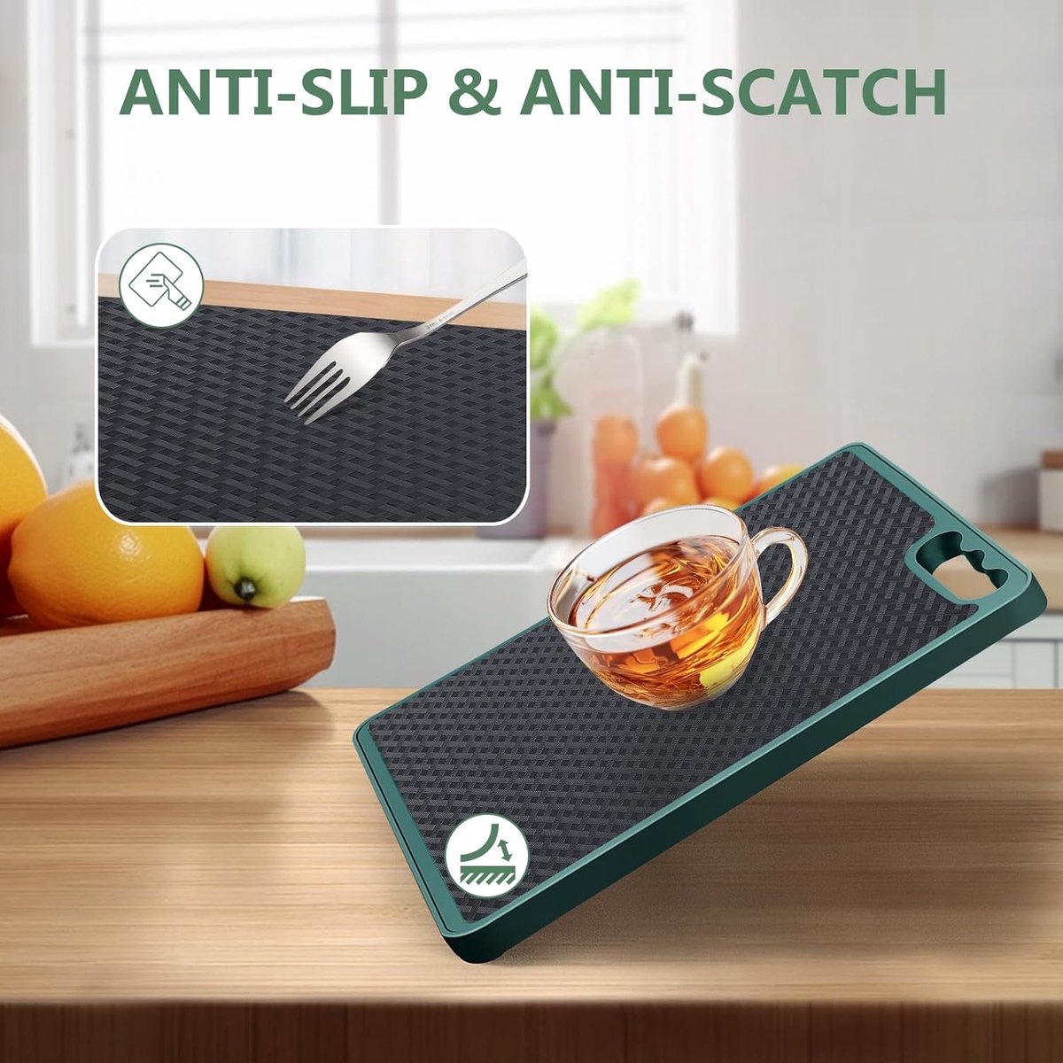 Drawer Mat, Non Adhesive EVA Material Coating for Drawers, Refrigerator, Kitchen, Shelves (Black/60cm x 600cm) - ShopVlot