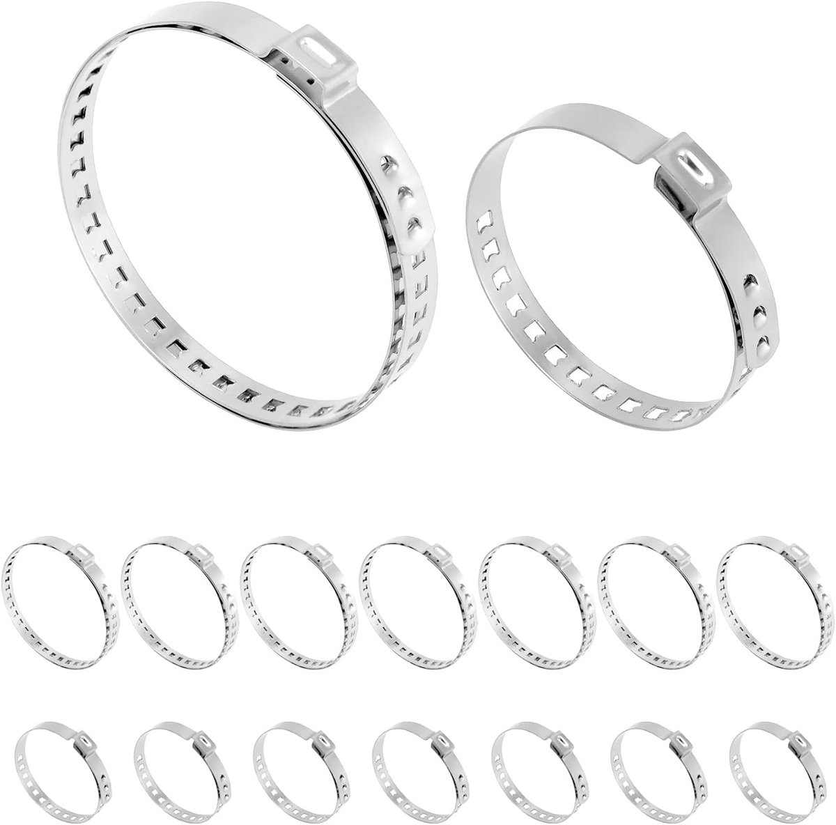 16-delig Set Universele Ashoesklemmen RVS voor Assen 25-46 mm en 75-125 mm
