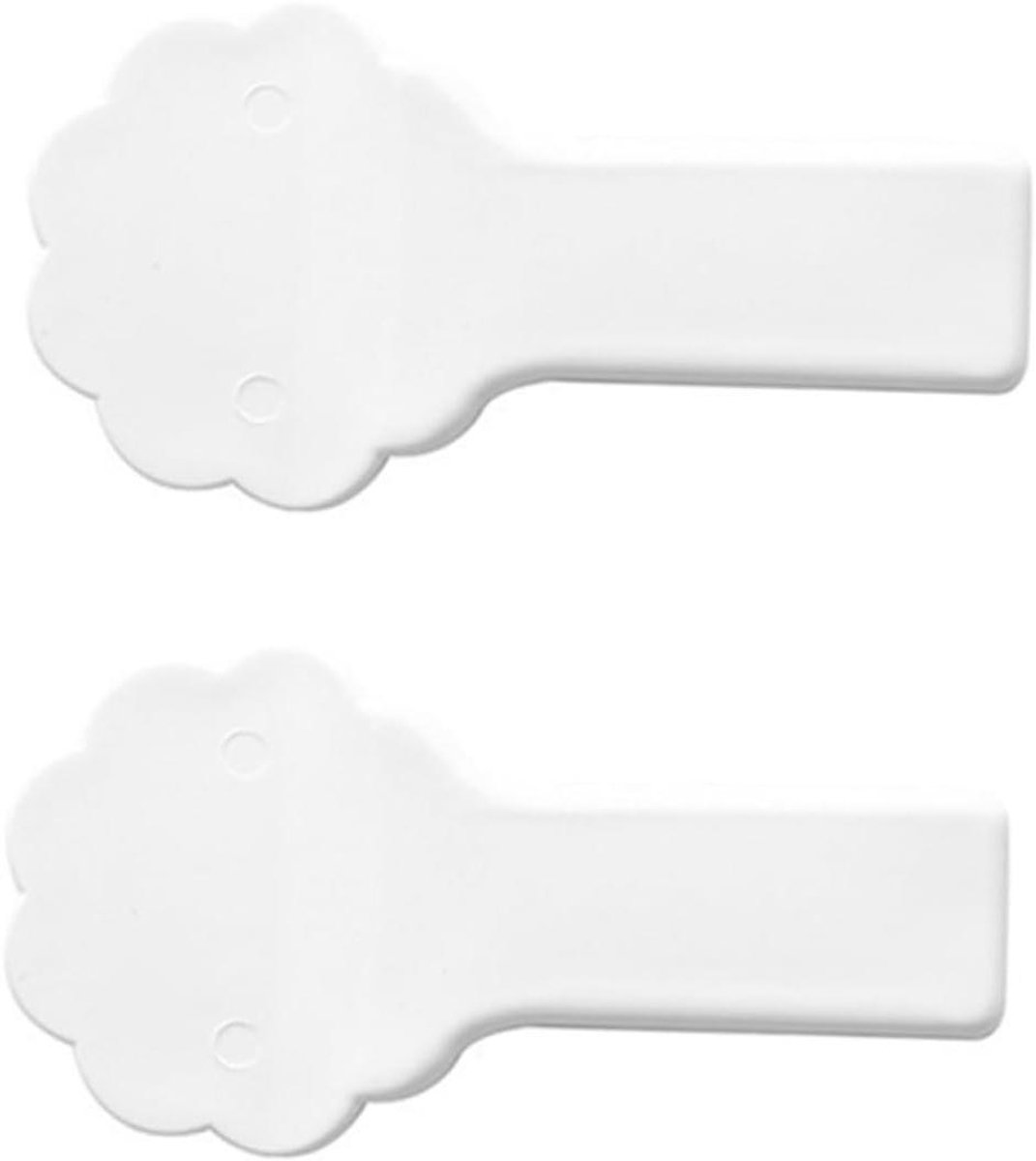 Toiletdeksel Lifter - Toiletbril Handvat - Hygiënisch Gebruik - Contactloos Openen - 10.6x5.4CM - Wit