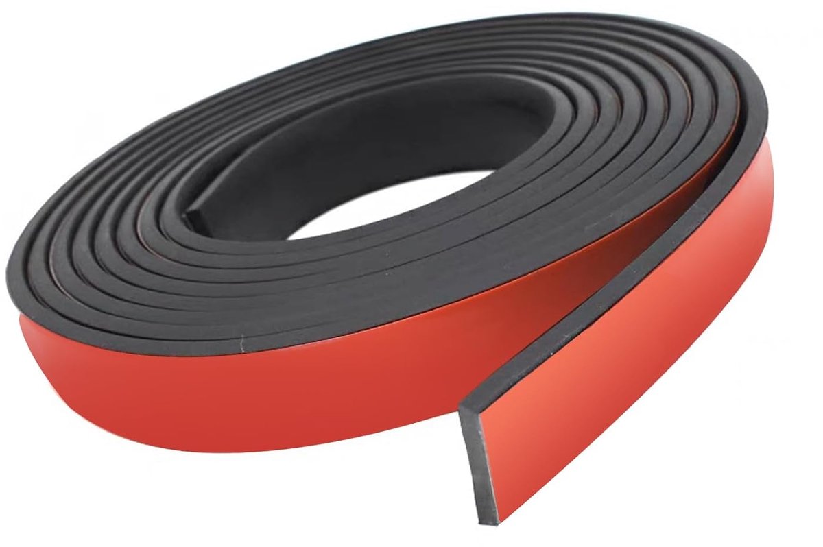 SnelShoppen - Rubber Strip 20mm x 3mm x 3m Neopreen Rubber Profiel voor Seals, DIY, Vloerbescherming, Anti-Vibratie, Anti-Slip