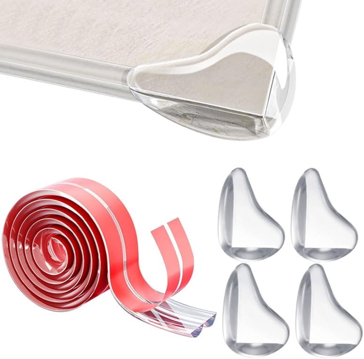 Transparent Baby Edge Protector, 1 m Wide Self-Adhesive Edge Protector, Silicone Edge Protection, Baby Protection - ShopVlot