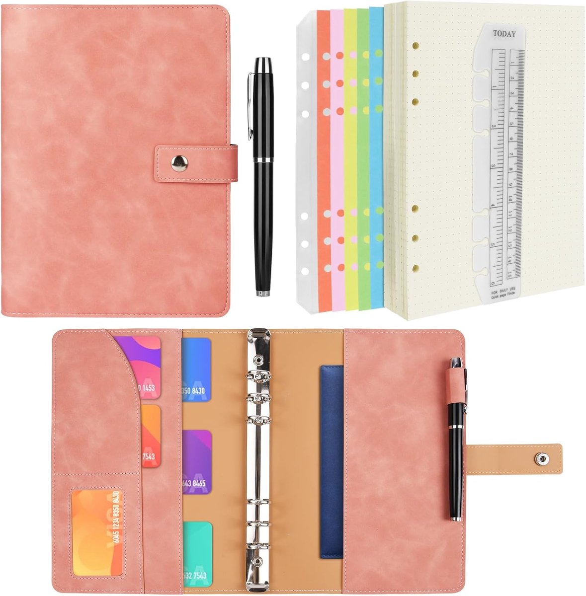 Notitieboek A5 - PU-lederen dagboek - Navulbaar planner - Ideaal voor creatief noteren - SnelShoppen