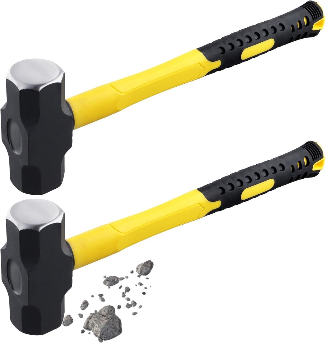 Set van 2 sledgehammers van 1.4 kg voor tuinieren, kamperen en bouwprojecten - 36 x 11.5 x 4.5 cm