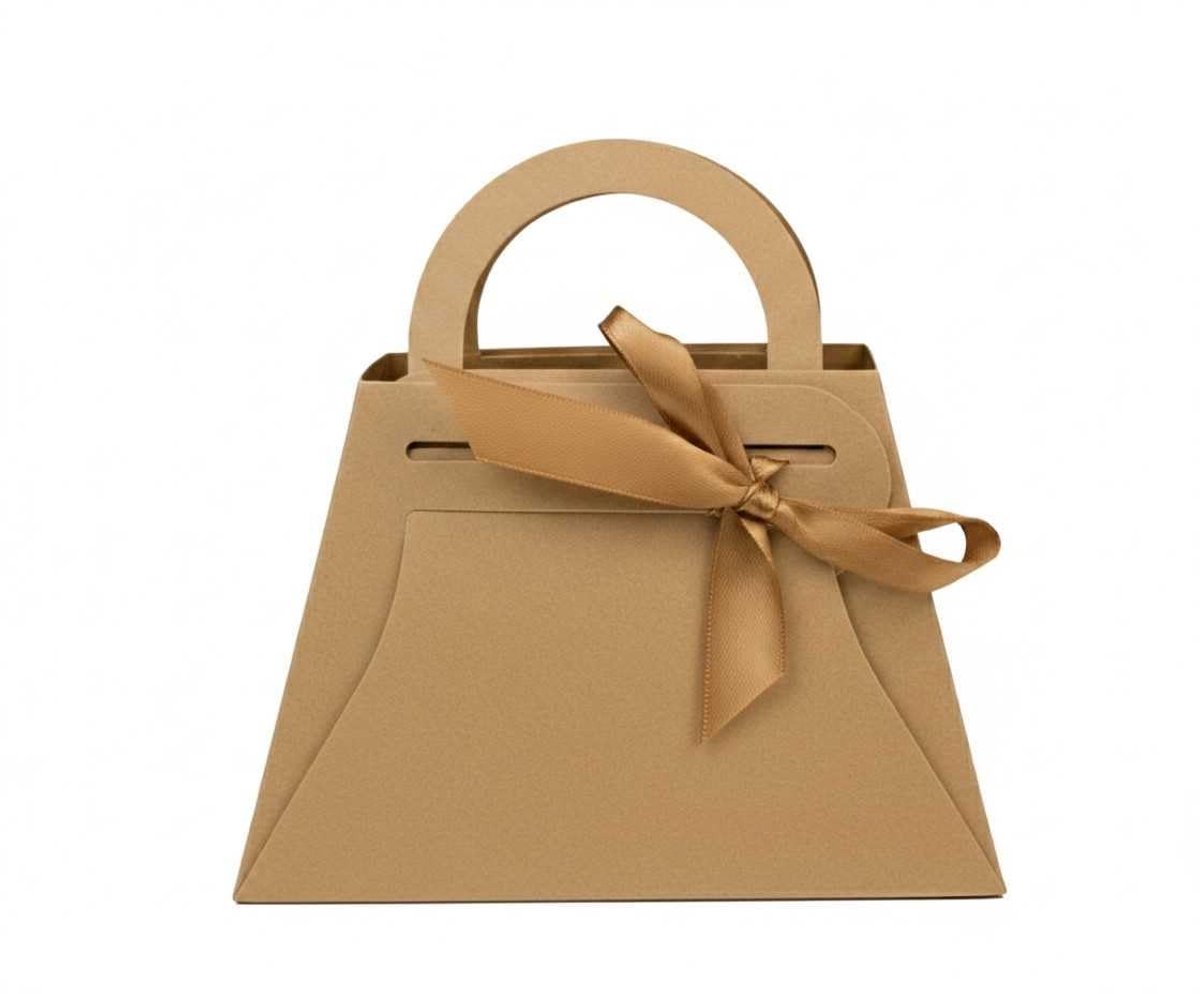 Omgoods - Luxe Handtas Stijl Cadeau Dozen met Strik, 15 x 10 x 8 cm
