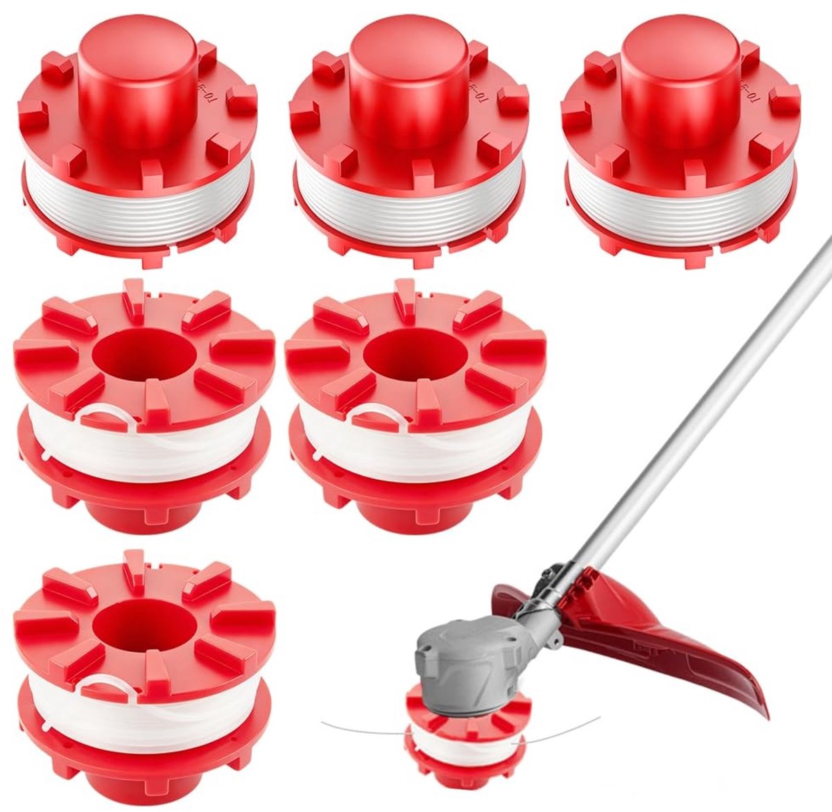 Omgoods - Set van 6 Draadspoelen voor Grastrimmers
