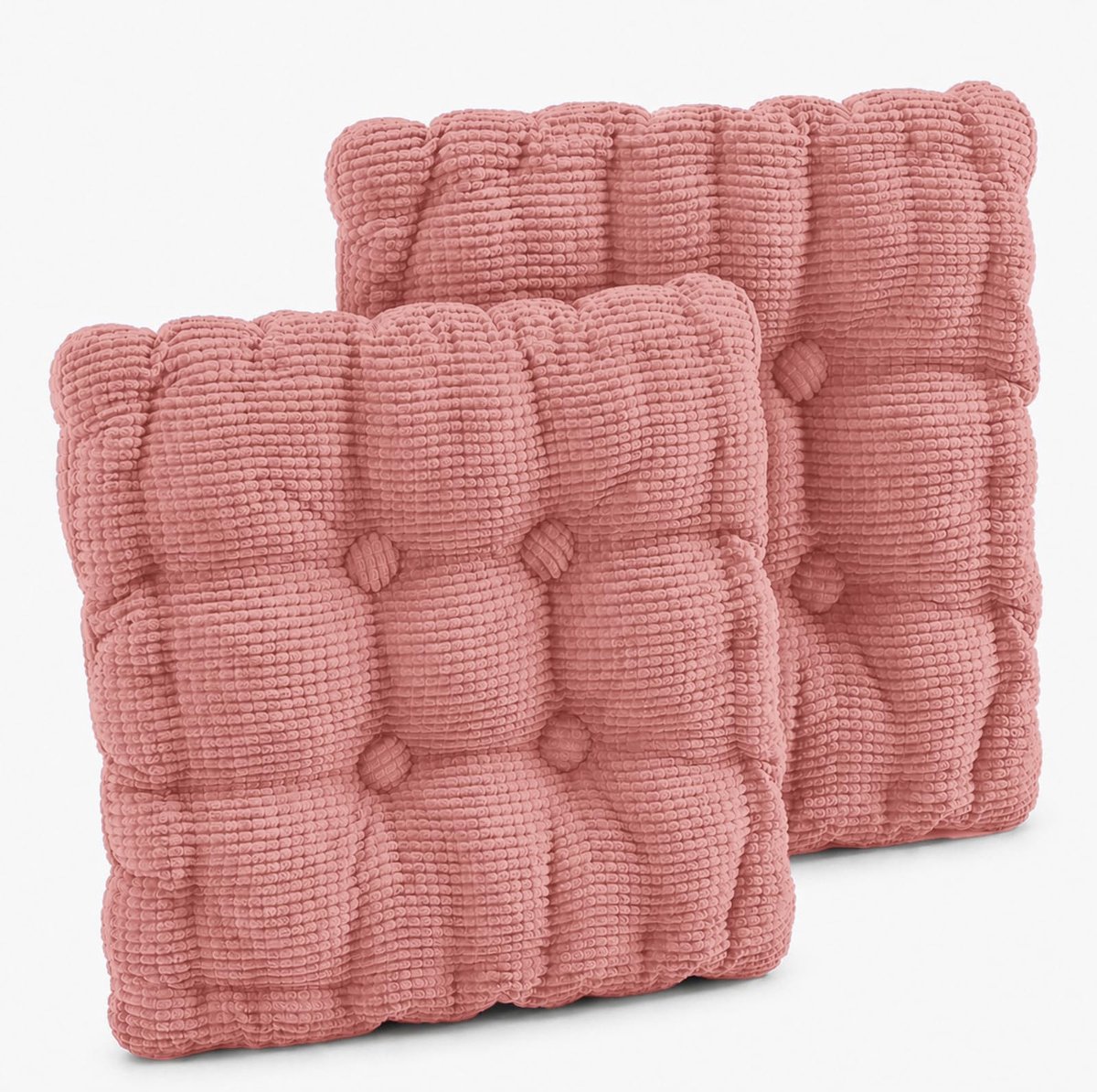 Omgoods - Zacht Zitkussen voor Binnen en Buiten (Roze, Vierkant)