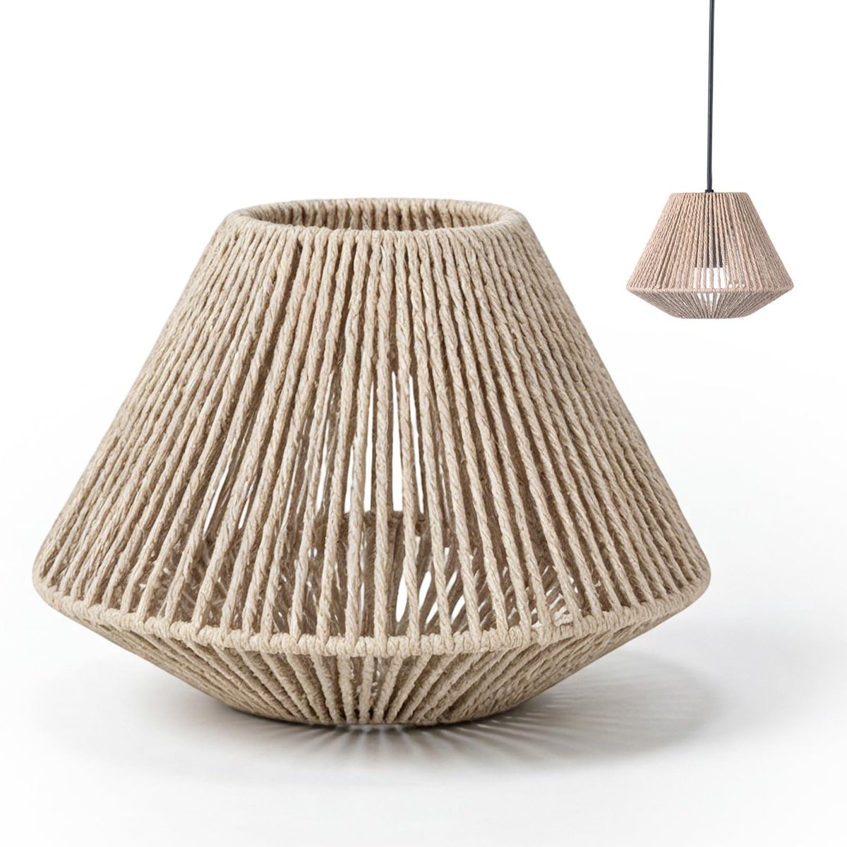 Omgoods - Boho Rattan Lampshade voor Tafel- en Hanglampen