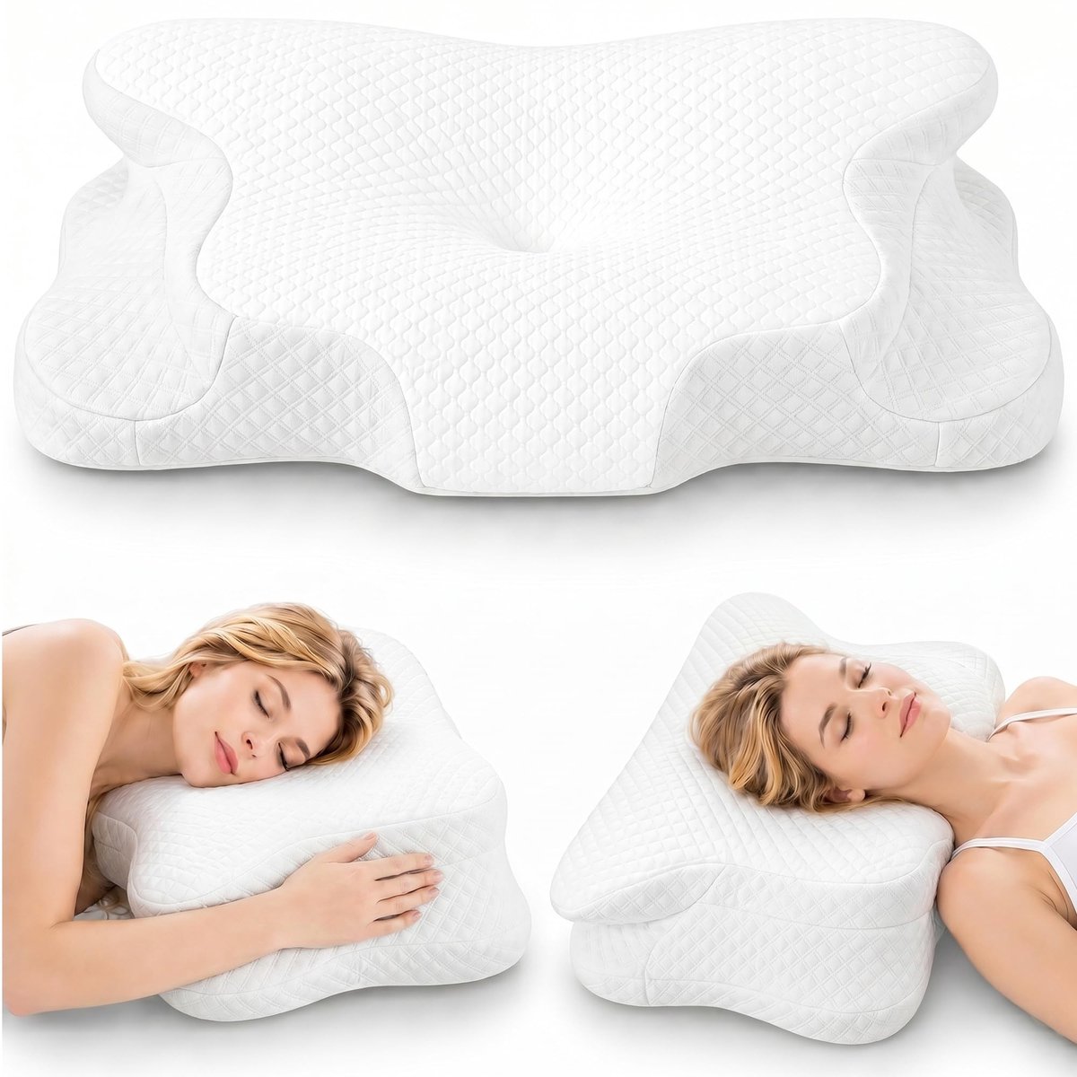 Omgoods - Flowen Ergonomisch Nek Kussen - Memory Foam Ondersteuning voor Slaap