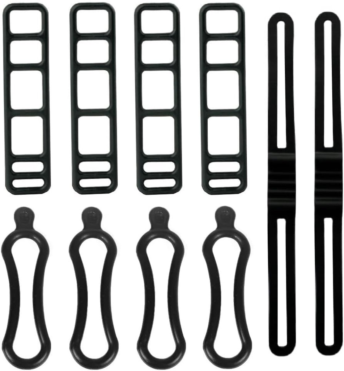 10x Siliconen Fietsbanden Elastisch Bevestigingsband voor Montage en Vastzetten
