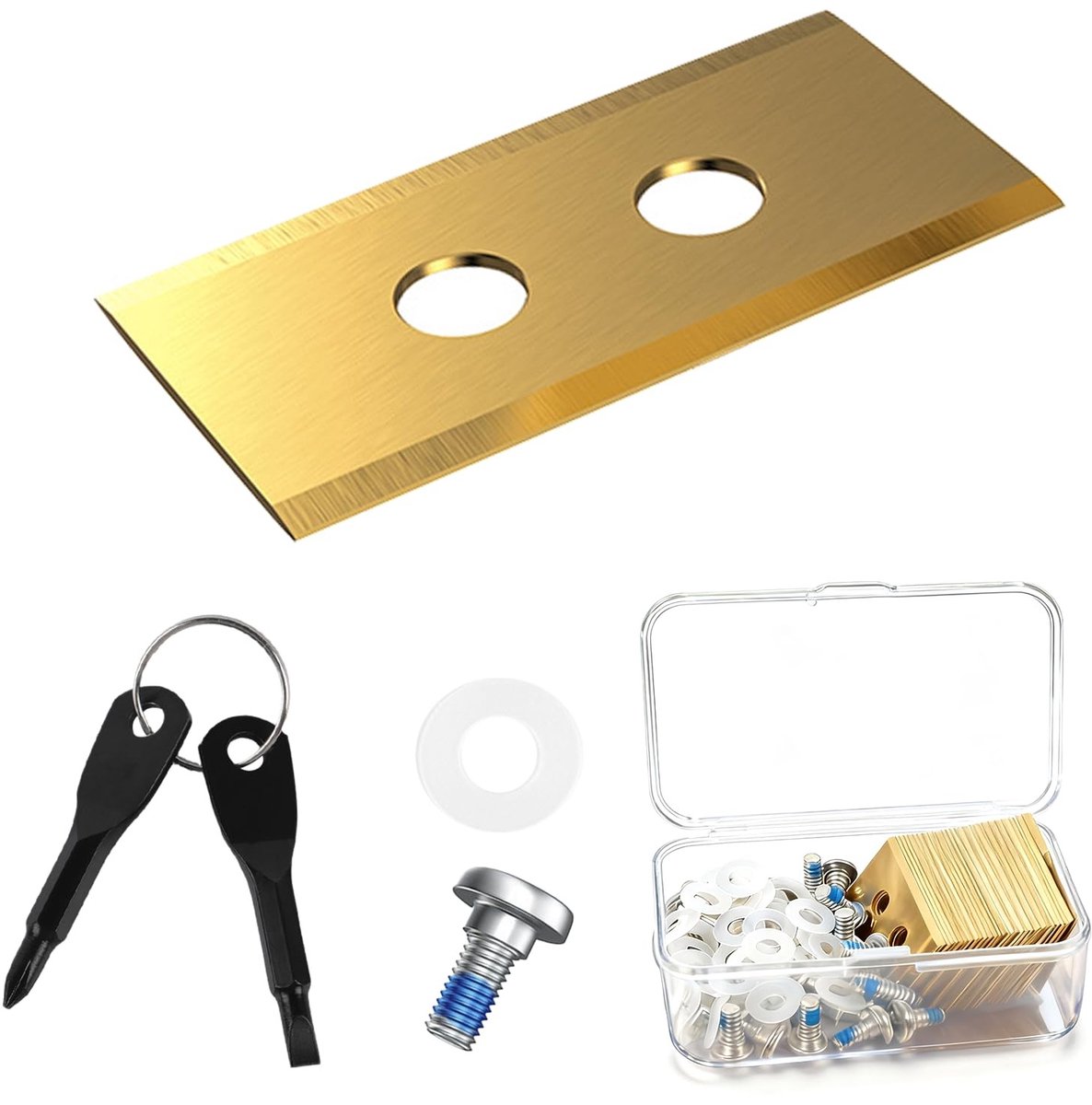 Omgoods - Set van 36 Vervangbladen voor Robotmaaiers, Titanium Coated