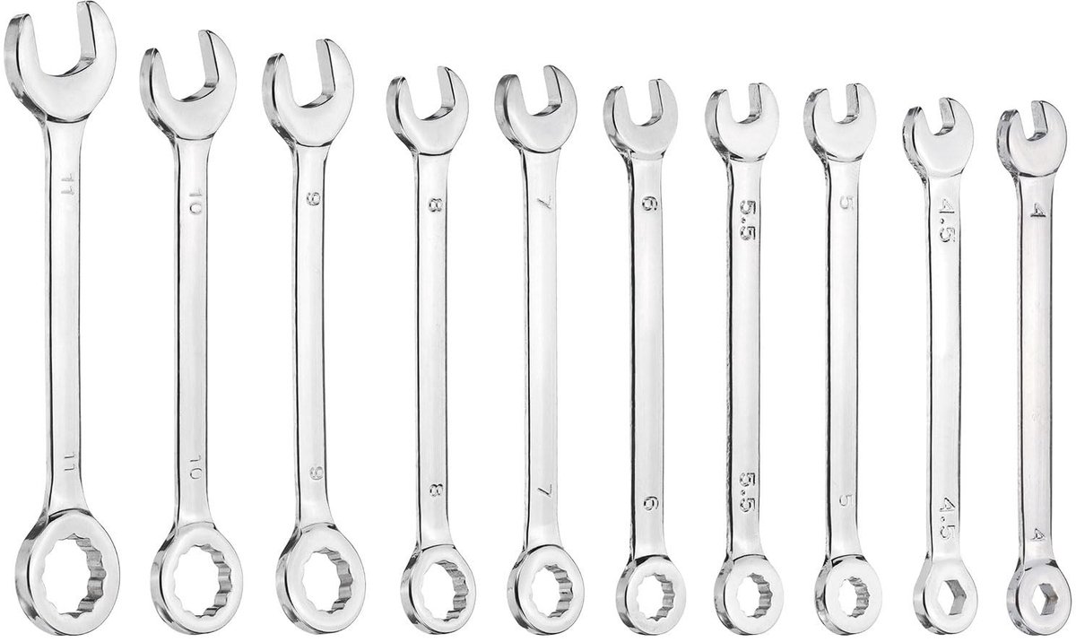 Omgoods - Set van 10 Mini Combinateursleutels voor Automobielreparatie