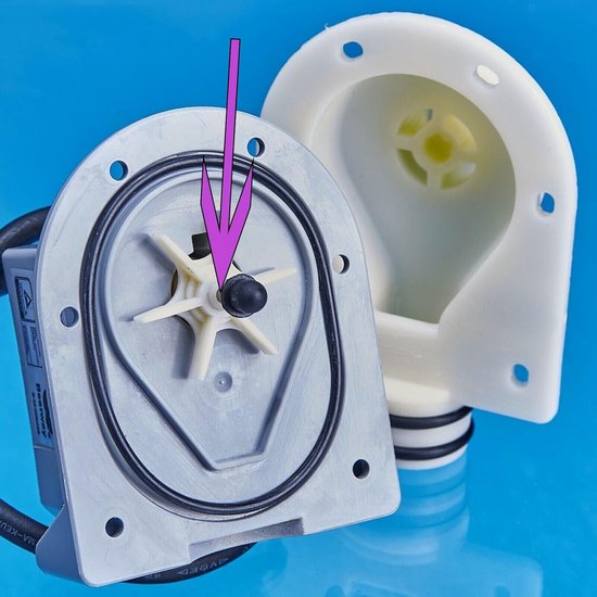 Pomp Impeller Schacht - Reparatieset - Bubbelbad Onderhoud - Dubbele Materiaal Set - 2 Stuks - Zilver Wit — afbeelding 2