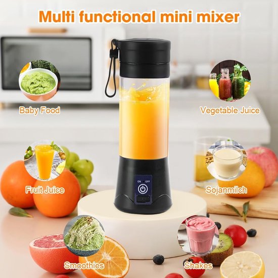 Omgoods - 380ml Mini Mixer - USB Oplaadbare Blender — afbeelding 5