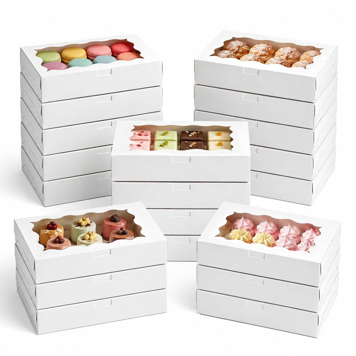 Omgoods - Set van 20 Cookie Dozen met Venster voor Bakkers