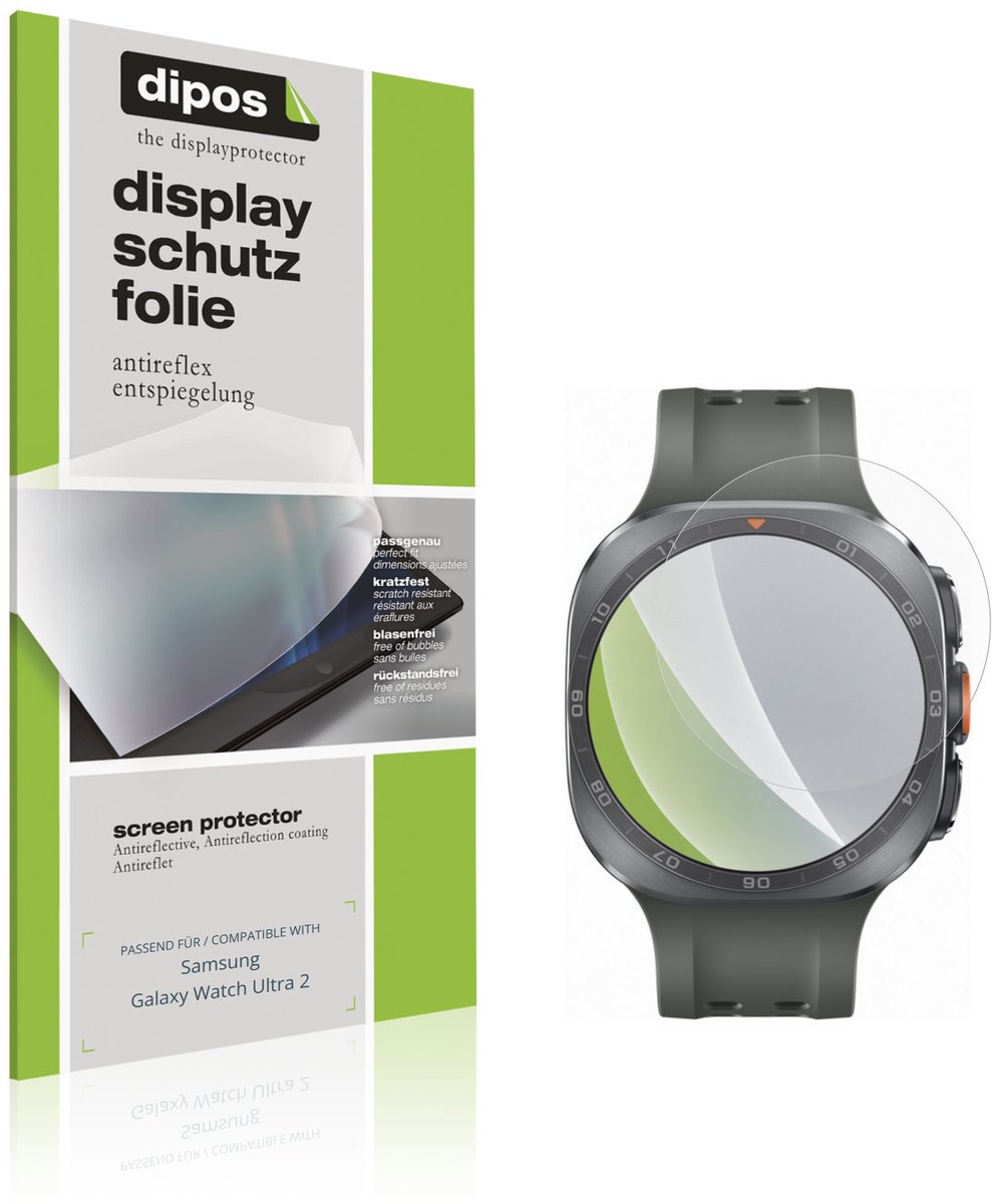 dipos – 6x Matte Beschermfolie geschikt voor Samsung Galaxy Watch Ultra 2 | Krasbestendige & antireflecterende Screenprotector Ultra-Thin