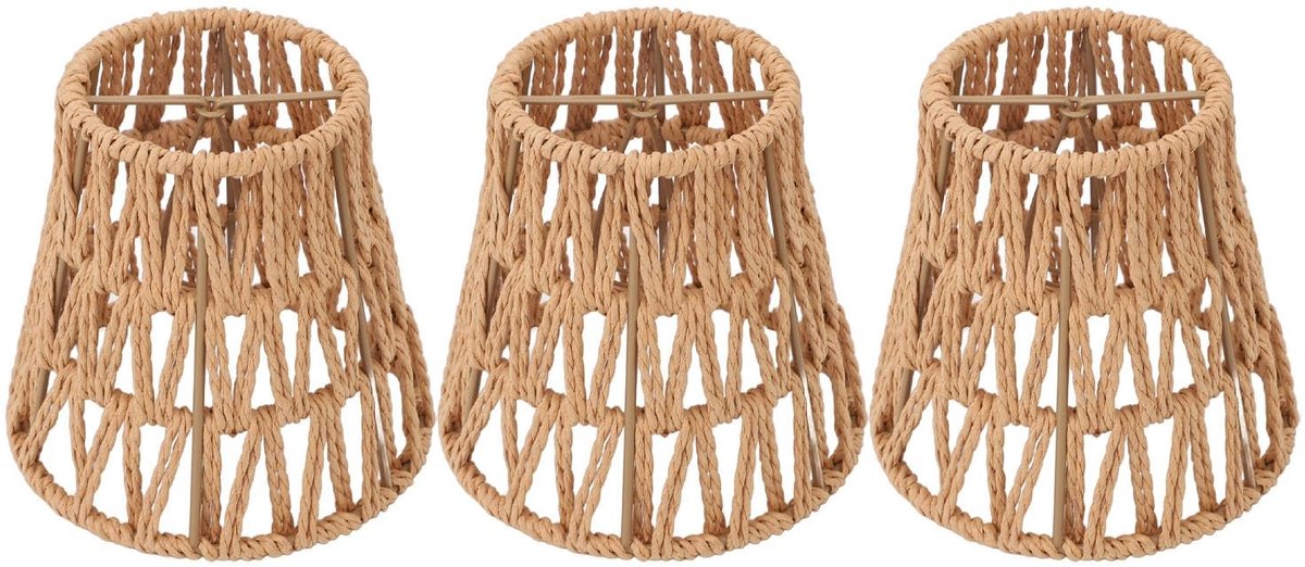 Omgoods - 3-Pak Lampenkappen in Bohemian Stijl voor Verschillende Lampen