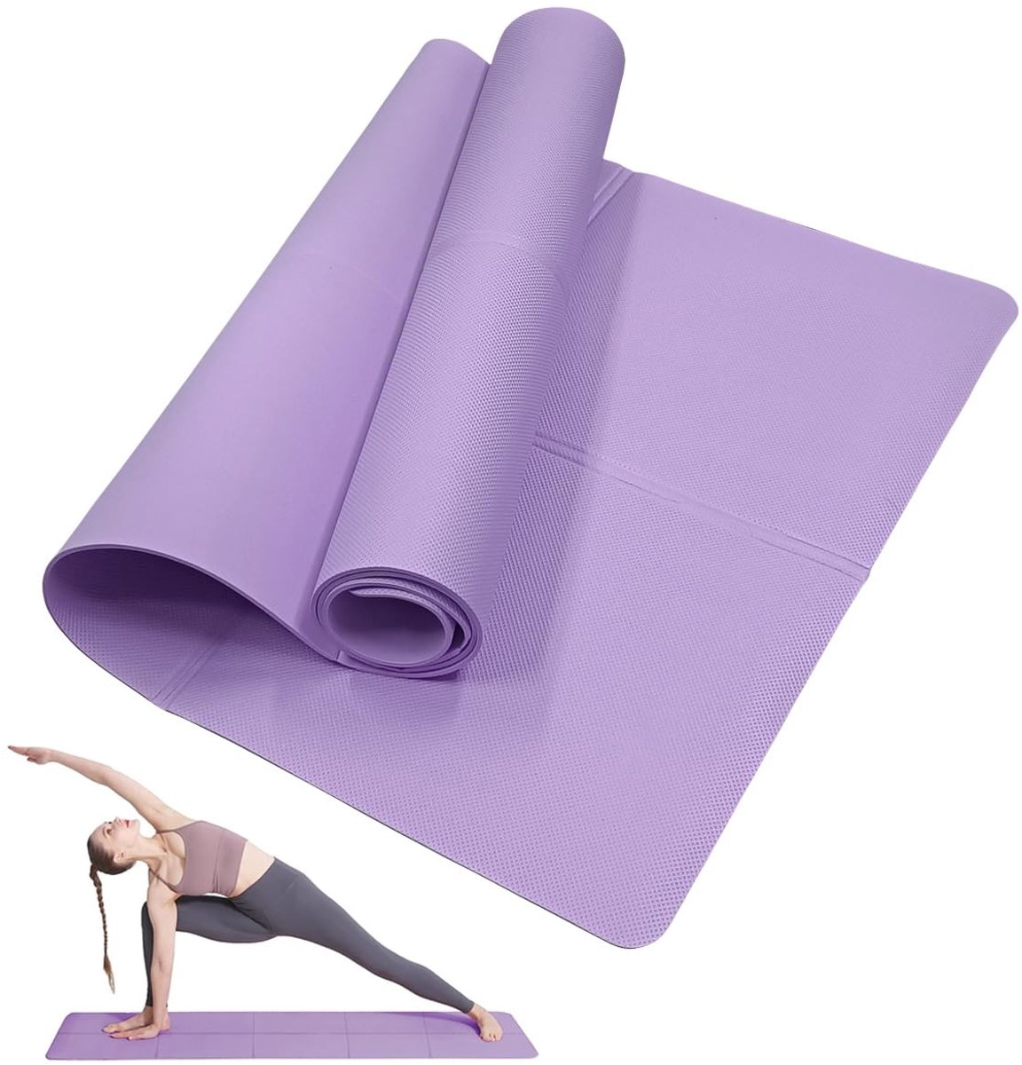 Omgoods - Classic Yoga Mat voor Fitness en Pilates - Draagbare 3mm Mat