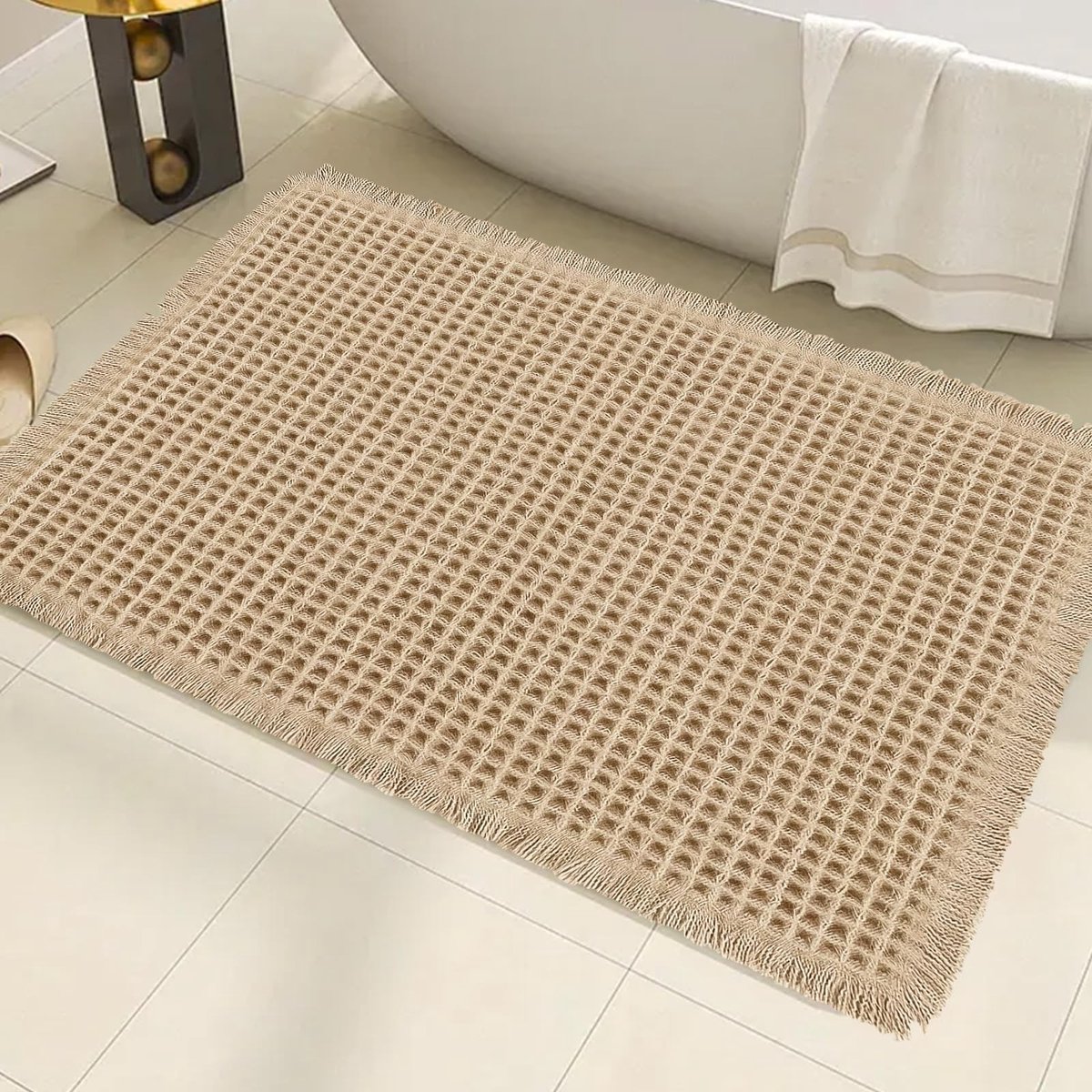 Omgoods- Badmat Super Absorberend - Antislip - Wasbaar - Zacht - Rubberen Achterkant - 43 x 61 cm - Vloermat