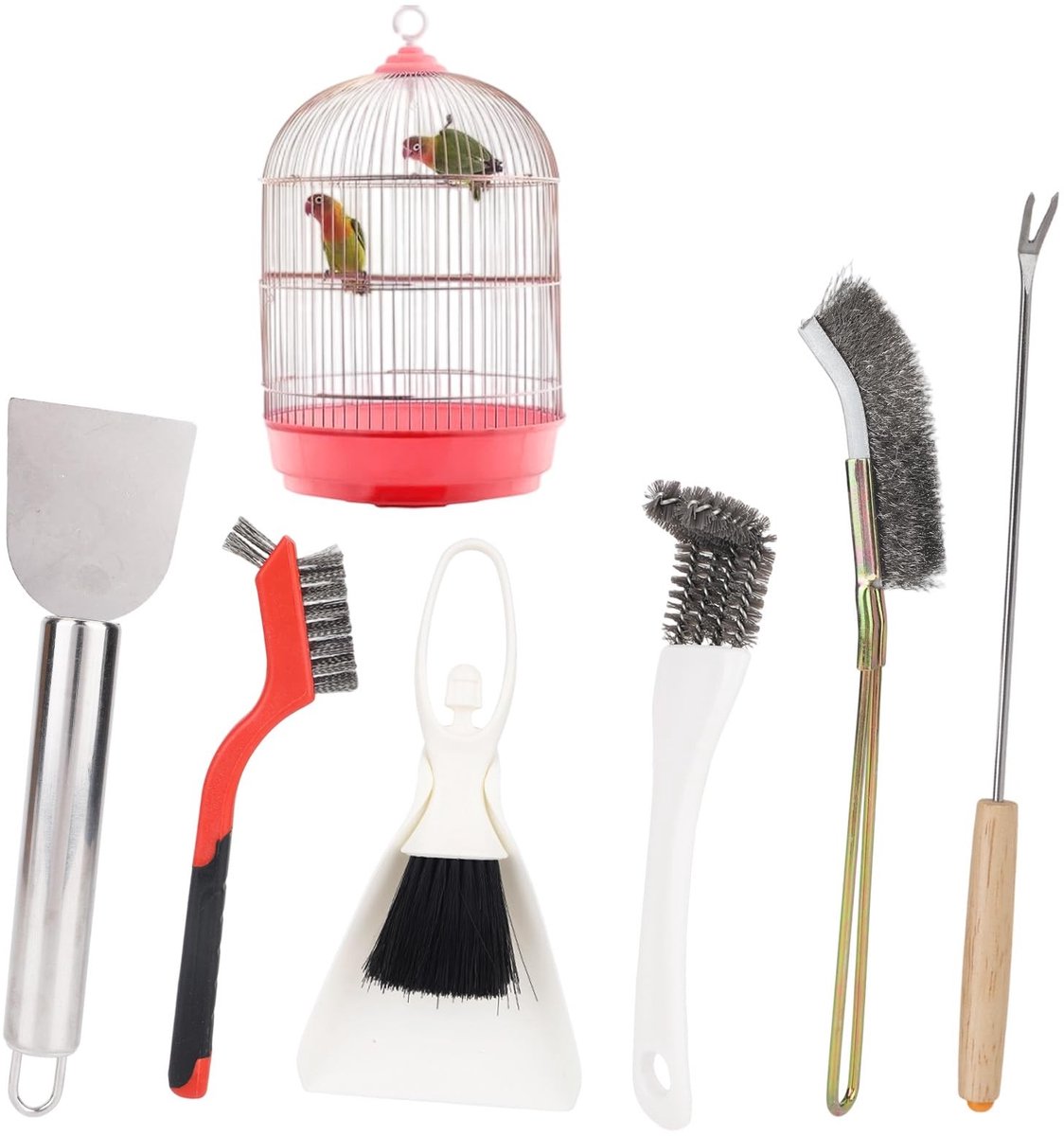 Omgoods - 6 Stuks Reinigingsborstelset voor Vogelkooien