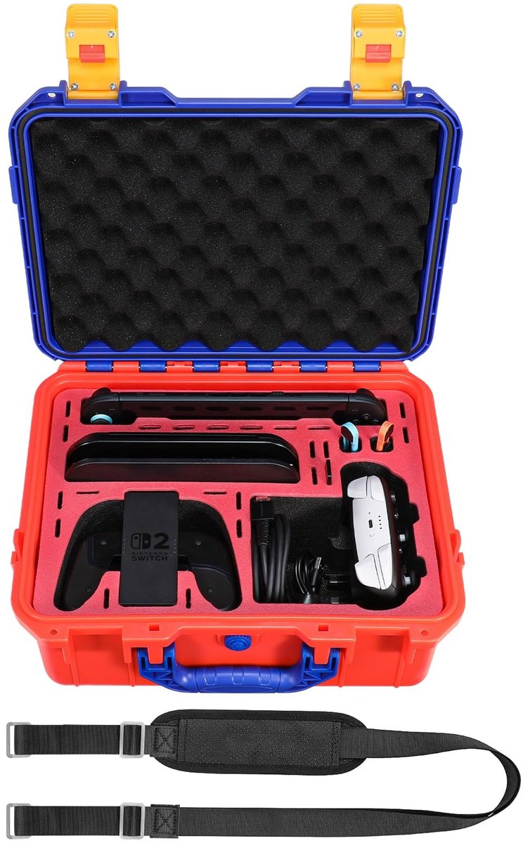 Omgoods - Waterdichte Hard Case voor Nintendo Switch 2 met Controllers en Accessoires