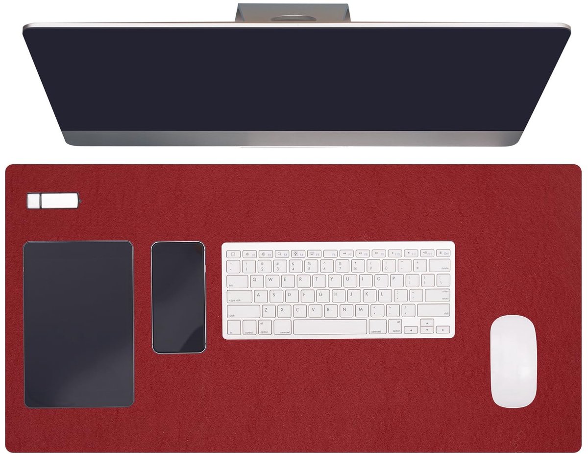 Omgoods - Grote Vilt Bureau Mat - Antislip Bureau Onderlegger voor Laptop en Gaming