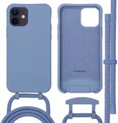 imoshion Hoesje - Geschikt voor iPhone 12 Pro / 12 - Color Backcover met afneembaar koord geschikt voor MagSafe - Ash Blue